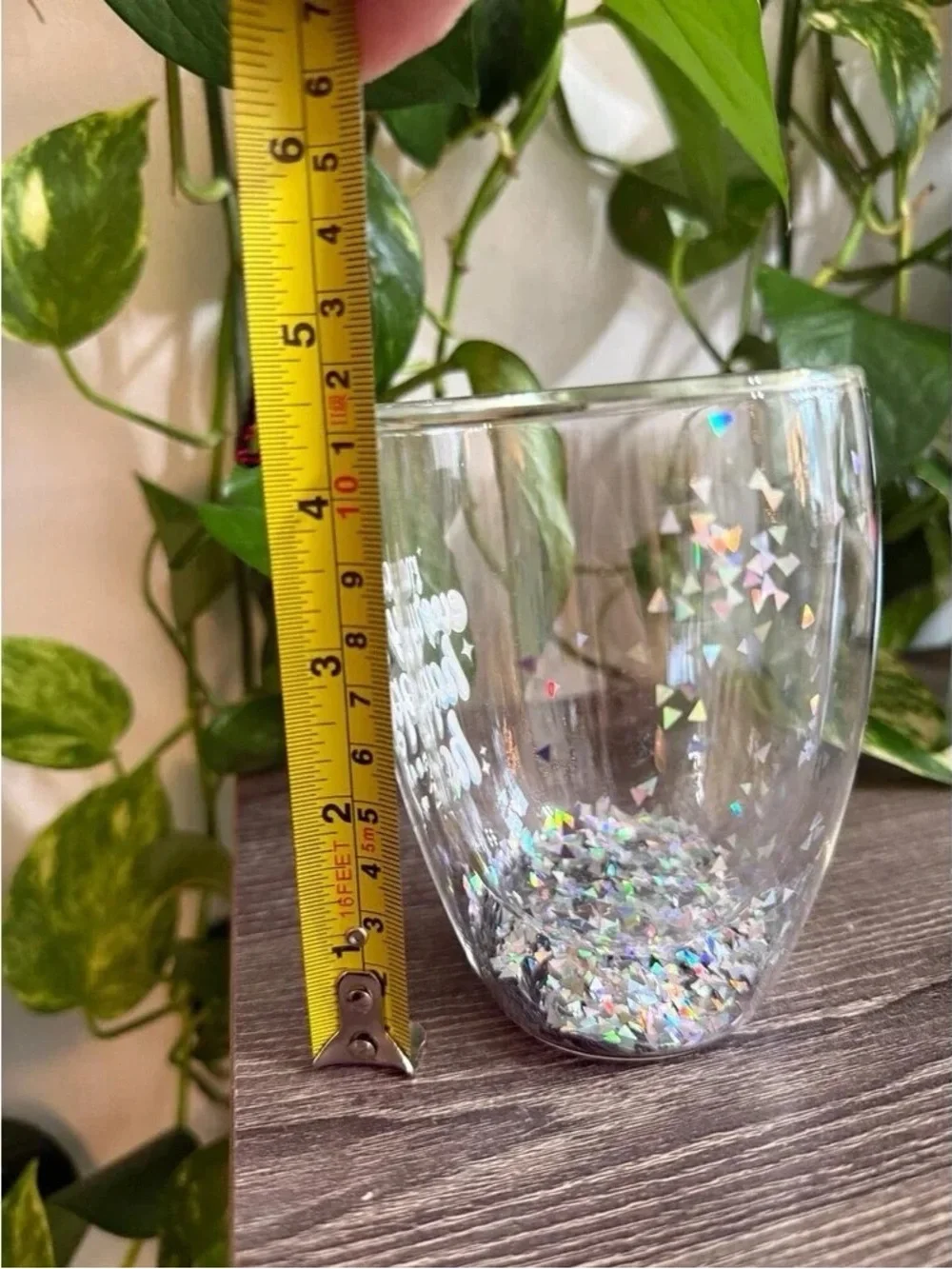 Clear 'Make Every Hour Happy Hour' Confetti Glass - Home Party Supplies